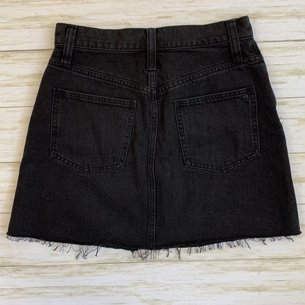 Madewell Black Denim Skirt - Picture 6 of 8